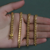 10k Yellow Gold Semi Solid Miami Cuban Chain (5.00 mm) thumbnail 5