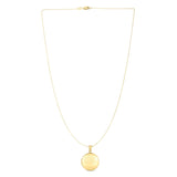 14K yellow gold Tree of Life openwork locket pendant necklace thumbnail 1