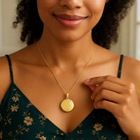 14k Yellow Gold Tree of Life Locket Necklace