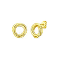 14K yellow gold interlocking trinity ring with three linked bands