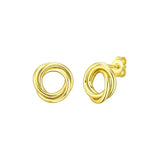 14K Yellow Gold Interlocking Trinity Stud Earrings (11.30 mm) thumbnail 1