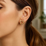 14K Yellow Gold Interlocking Trinity Stud Earrings (11.30 mm) thumbnail 4