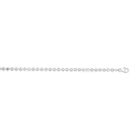 Sterling Silver Rhodium Plated Moon Cut Bead Chain (4.00 mm)