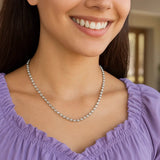Sterling Silver Rhodium Plated Moon Cut Bead Chain (4.00 mm) thumbnail 5