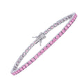 925 sterling silver tennis bracelet with round white cubic zirconia stones