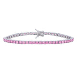 Sterling Silver White CZ Tennis Bracelet (3.30 mm) thumbnail 2