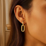 Link Drop Earrings in 14K Yellow Gold thumbnail 3