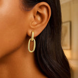 Link Drop Earrings in 14K Yellow Gold thumbnail 4