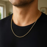 2.2mm 14K Yellow Gold Forsantina Lite Cable Link Chain thumbnail 6