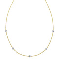 14K two-tone gold paperclip chain necklace with flat elongated links