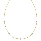 14K two-tone gold paperclip chain necklace with flat elongated links thumbnail 1