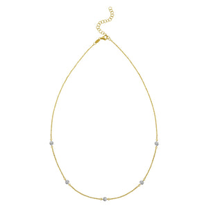 14K Two Tone Gold Classic Paperclip Chain Necklace