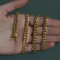 10K yellow gold Miami Cuban chain with flat interlocking links at 6.60 mm