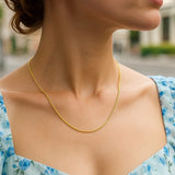 14K Yellow Gold Sparkle Spring Chain Necklace (1.90 mm) thumbnail 3