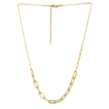 Two Tone Pallina Paperclip Necklace in 14K Gold thumbnail 2