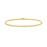14K Yellow Gold Sparkle Spring Chain Bracelet (2.10 mm) thumbnail 2