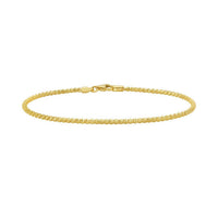 14K Yellow Gold Sparkle Spring Chain Bracelet (2.10 mm)