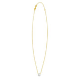 14K Yellow Gold Mini Diamond G Initial Pendant Necklace thumbnail 2