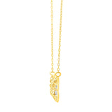 Checkered Butterfly Necklace in 14K Yellow Gold thumbnail 3