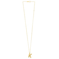 14K Yellow Gold Helium Initial K Pendant