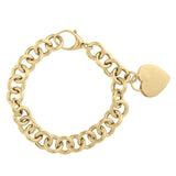 Heart Tag with Rolo Link Bracelet in 14K Yellow Gold (11.40 mm) thumbnail 2