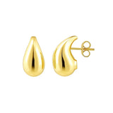 Small Raindrop Stud Earrings in 14K Yellow Gold thumbnail 2
