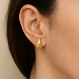Small Raindrop Stud Earrings in 14K Yellow Gold thumbnail 3