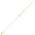 14K Yellow Gold Mini Initial M Bracelet