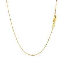 Load image into Gallery viewer, 14k Yellow Gold Diamond Cut Bead Chain (0.90 mm)