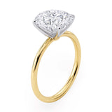 3 Carat Round Lab Grown IGI G/VS1 Diamond Solitaire Ring in 10K Yellow Gold thumbnail 2