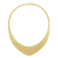 14K yellow gold graduated necklace with tapered links and secure clasp