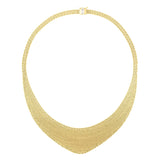 14K yellow gold graduated necklace with tapered links and secure clasp thumbnail 1