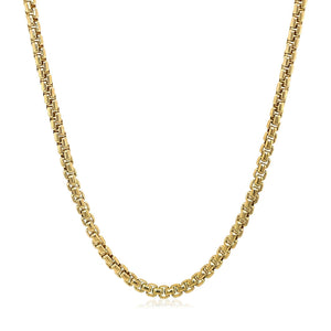 14k Yellow Gold Solid Round Box Chain (3.6 mm)