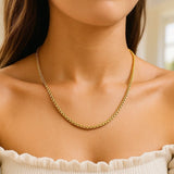 14k Yellow Gold Solid Round Box Chain (3.6 mm) thumbnail 5
