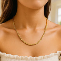 14k Yellow Gold Solid Round Box Chain (3.6 mm)