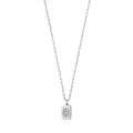 Sterling silver starburst locket necklace with round cubic zirconia stones