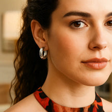 Sterling Silver Round Hoop Earrings