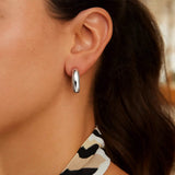 Sterling Silver Round Hoop Earrings thumbnail 5
