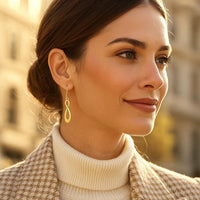 14k Yellow Gold Polished Earrings in Infinity Design