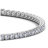 Lab Grown Round Diamond Tennis Bracelet in 14k White Gold (3 cctw F/G  VS2/SI1) thumbnail 2