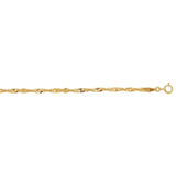 10k Yellow Gold Singapore Bracelet (2.20 mm) thumbnail 2