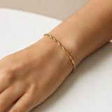 10k Yellow Gold Singapore Bracelet (2.20 mm) thumbnail 3