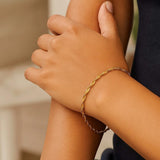 10k Yellow Gold Singapore Bracelet (2.20 mm) thumbnail 4