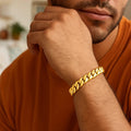 14K yellow gold Miami Cuban link bracelet 9.10 mm with box clasp