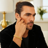 14k Yellow Gold Semi Solid Miami Cuban Bracelet (9.10 mm)