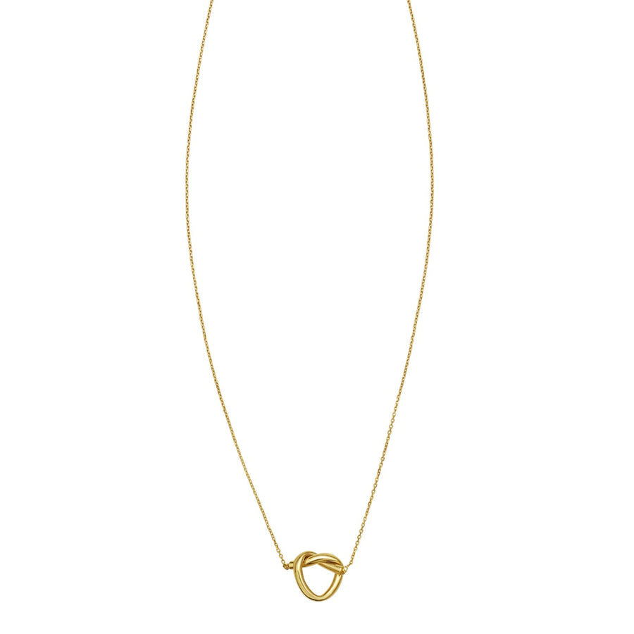 14K Yellow Gold Love Knot Necklace