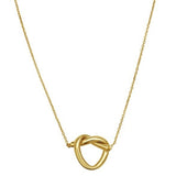14K Yellow Gold Love Knot Necklace thumbnail 3