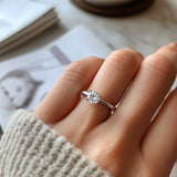 3/4 Carat Round Lab Grown IGI G/VS1 Diamond Solitaire Ring in 10K White Gold thumbnail 6