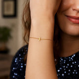 14K Yellow Gold Mini Initial J Bracelet thumbnail 4