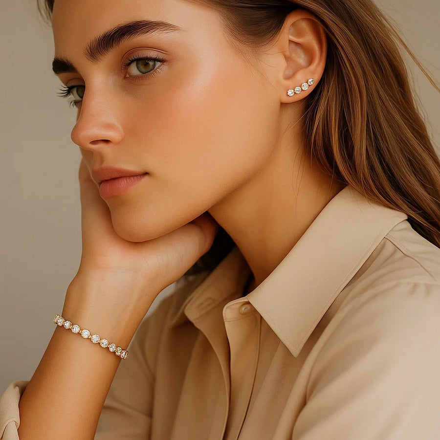 Lab Grown Round Diamond Tennis Bracelet in 14k Yellow Gold (6 cctw F/G  VS2/SI1)